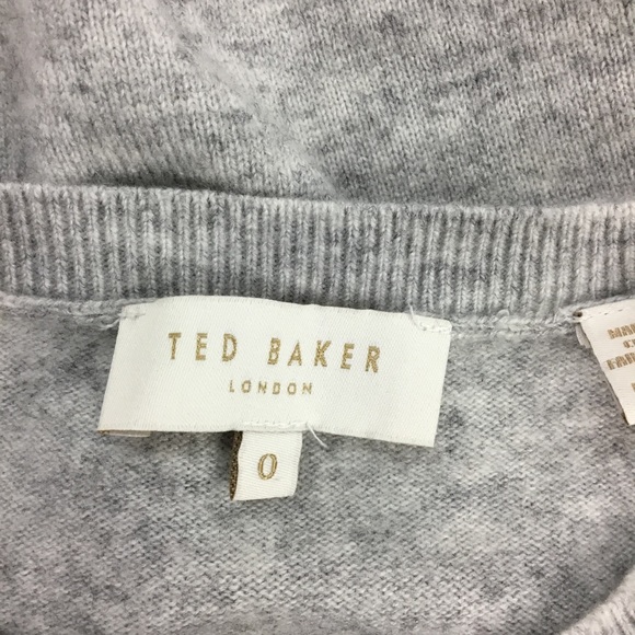 Ted Baker Sakarie Women's Bow Detail Knit Sweater Wool Cashmere Blend Size 0 - Picture 11 of 13